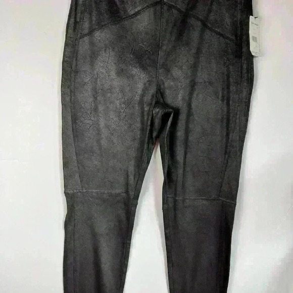 NWT! Free People Midnight Vegan Suede Faux Leather Stretch Leggings - Picture 2 of 8